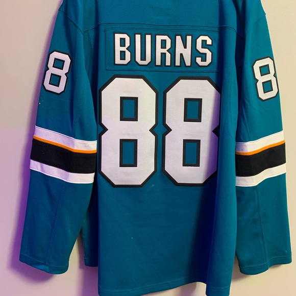 NHL San Jose Sharks jersey, worn only once. NHL Adidas size Large. - Picture 2 of 3